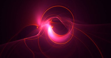 Soyut çok renkli fraktal ışık arkaplanı 3B görüntüleme