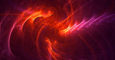 Soyut çok renkli fraktal ışık arkaplanı 3B görüntüleme