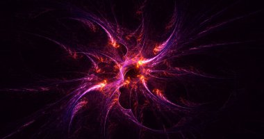 3B soyut renkli fraktal ışık arkaplanı oluşturma