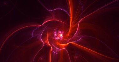 3B soyut renkli fraktal ışık arkaplanı oluşturma