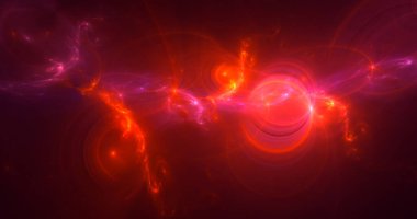 3B soyut renkli fraktal ışık arkaplanı oluşturma