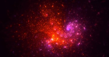 Soyut çok renkli fraktal ışık arkaplanı 3B görüntüleme