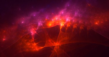 Soyut çok renkli fraktal ışık arkaplanı 3B görüntüleme