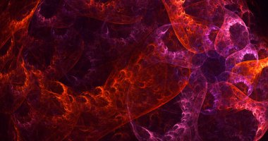 Soyut çok renkli fraktal ışık arkaplanı 3B görüntüleme