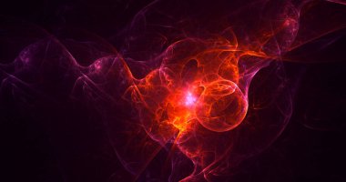 3B soyut renkli fraktal ışık arkaplanı oluşturma