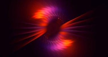 3B soyut renkli fraktal ışık arkaplanı oluşturma