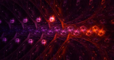 3B soyut renkli fraktal ışık arkaplanı oluşturma