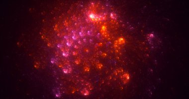 3B soyut renkli fraktal ışık arkaplanı oluşturma