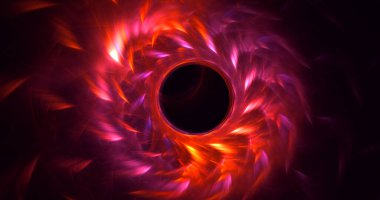 Soyut çok renkli fraktal ışık arkaplanı 3B görüntüleme