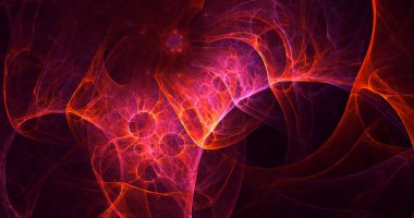 3B soyut renkli fraktal ışık arkaplanı oluşturma