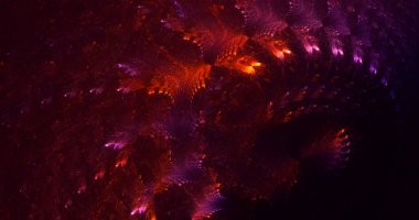 3B soyut renkli fraktal ışık arkaplanı oluşturma