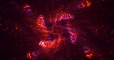 3B soyut renkli fraktal ışık arkaplanı oluşturma