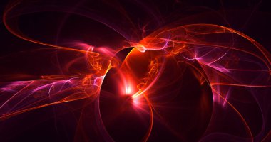 3B soyut renkli fraktal ışık arkaplanı oluşturma