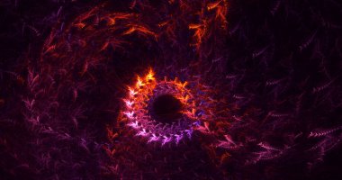 3D görüntüleme teknolojisi soyut fraktal arkaplan