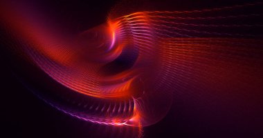 3D görüntüleme teknolojisi soyut fraktal arkaplan