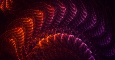 Soyut çok renkli fraktal ışık arkaplanı 3B görüntüleme