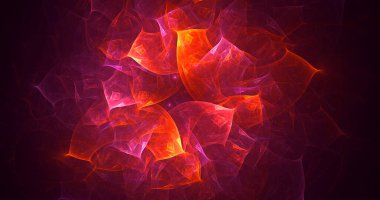 Soyut çok renkli fraktal ışık arkaplanı 3B görüntüleme