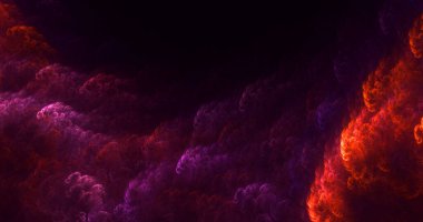 Soyut çok renkli fraktal ışık arkaplanı 3B görüntüleme