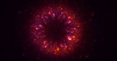 Soyut çok renkli fraktal ışık arkaplanı 3B görüntüleme