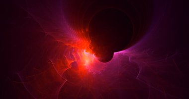 Soyut çok renkli fraktal ışık arkaplanı 3B görüntüleme