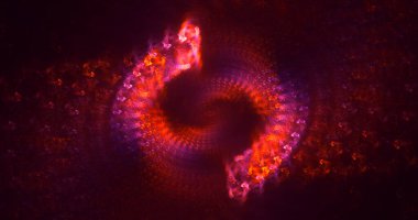 Soyut çok renkli fraktal ışık arkaplanı 3B görüntüleme