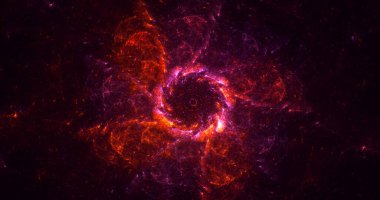 Soyut çok renkli fraktal ışık arkaplanı 3B görüntüleme