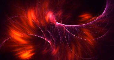 Soyut çok renkli fraktal ışık arkaplanı 3B görüntüleme