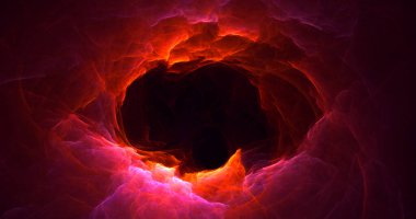 Soyut çok renkli fraktal ışık arkaplanı 3B görüntüleme