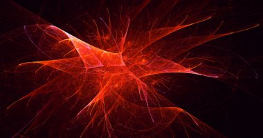 Soyut çok renkli fraktal ışık arkaplanı 3B görüntüleme