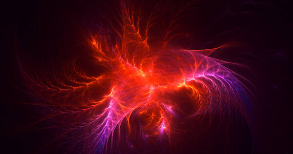 3D рендеринг абстрактного многоцветного фрактального фона