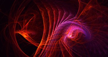 3B soyut renkli fraktal ışık arkaplanı oluşturma