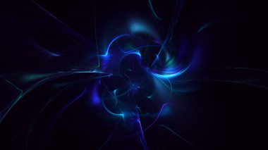 Soyut çok renkli fraktal ışık arkaplanı 3B görüntüleme