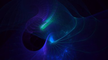 Soyut çok renkli fraktal ışık arkaplanı 3B görüntüleme