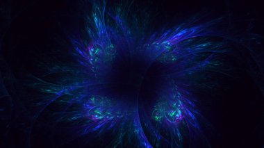 Soyut çok renkli fraktal ışık arkaplanı 3B görüntüleme