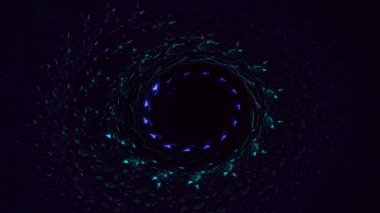 3B soyut yuvarlak ışık arkaplanı oluşturma