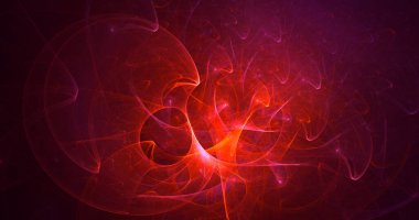 Soyut çok renkli fraktal ışık arkaplanı 3B görüntüleme