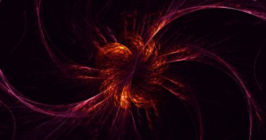 Soyut çok renkli fraktal ışık arkaplanı 3B görüntüleme