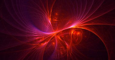 Soyut çok renkli fraktal ışık arkaplanı 3B görüntüleme