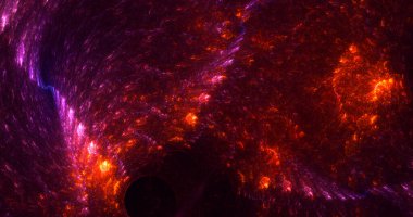 Soyut çok renkli fraktal ışık arkaplanı 3B görüntüleme