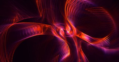 Soyut çok renkli fraktal ışık arkaplanı 3B görüntüleme