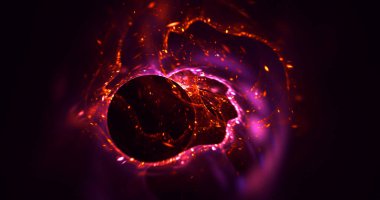 Soyut çok renkli fraktal ışık arkaplanı 3B görüntüleme