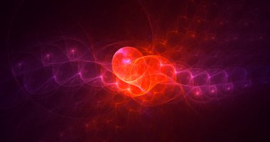 3B soyut renkli fraktal ışık arkaplanı oluşturma