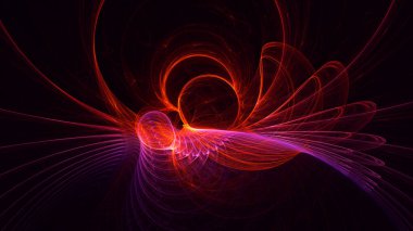 3B soyut renkli fraktal ışık arkaplanı oluşturma