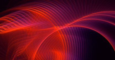 3B soyut renkli fraktal ışık arkaplanı oluşturma