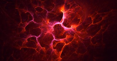 Soyut çok renkli fraktal ışık arkaplanı 3B görüntüleme