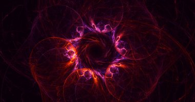 Soyut çok renkli fraktal ışık arkaplanı 3B görüntüleme