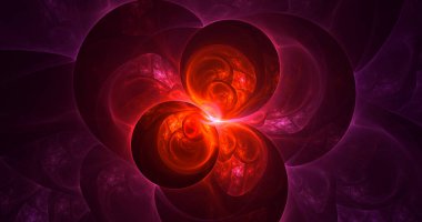 Soyut çok renkli fraktal ışık arkaplanı 3B görüntüleme