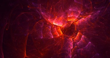 Soyut çok renkli fraktal ışık arkaplanı 3B görüntüleme