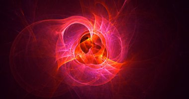 Soyut çok renkli fraktal ışık arkaplanı 3B görüntüleme