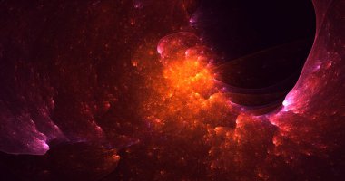 3B soyut renkli fraktal ışık arkaplanı oluşturma